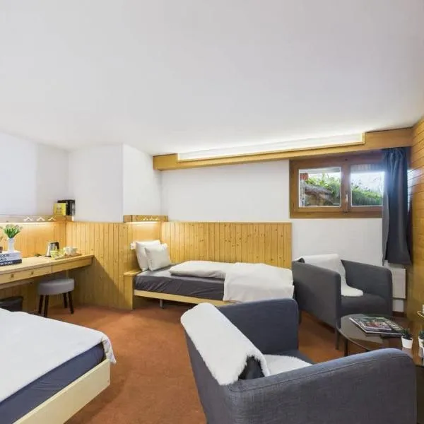 Central suite to stay for 2 experience Saas-Fee、サースフェーのホテル