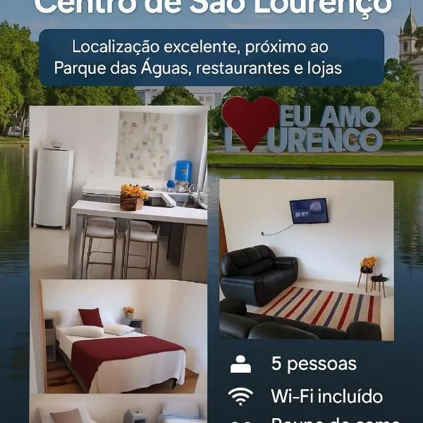 Jeito Mineiro e Delícias de Minas , privacidade -2 quartos- melhor custo-benefício, garagem, sala com cozinha integrada, aconchegante, ambiente moderno e funcional, wi-fi veloz gratuito, próximo ao Parque das Águas-Calçadão e tudo que a cidade oferece, hotel u gradu 'São Lourenço'