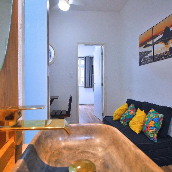 Studio pé na areia no Leme para 4 pessoas