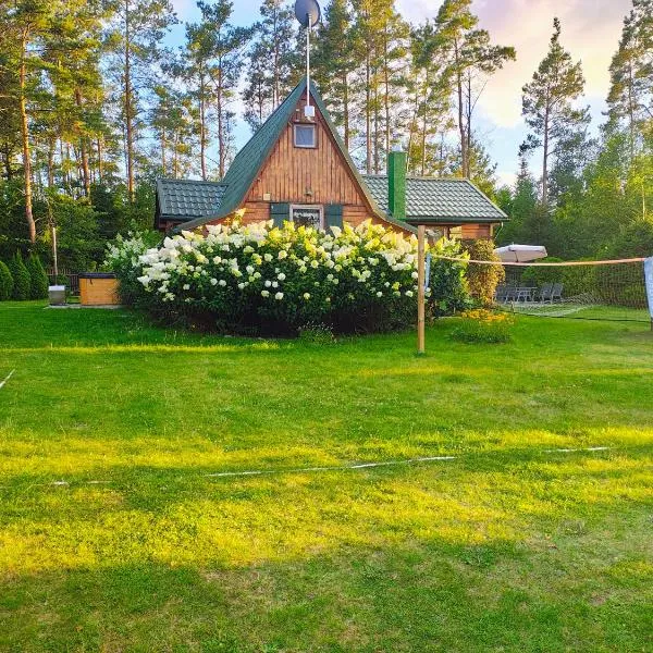 Chatka Baby Jagi - Domek z balią i kominkiem w lesie pośród jezior, hotel v destinaci Niesiołowice