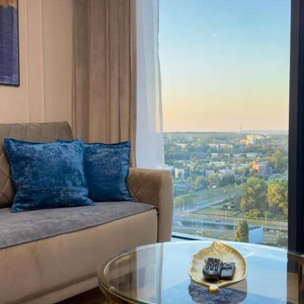 URBAN APARTMENTS GLOBAL SkyLine, 25th floor No 05, Free Garage, Self Check-in, No Deposit、カトヴィツェのホテル