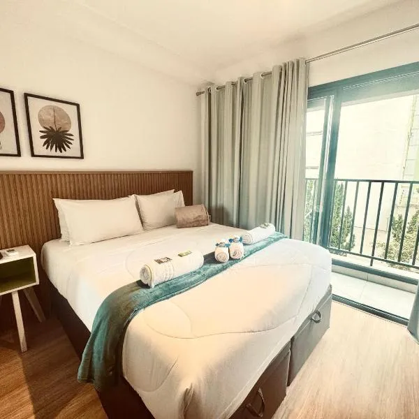 210 - Rentaqui Studio Brooklin Novo, hôtel à São Paulo