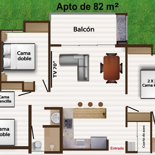 Con piscinas y jacuzzis, apto de lujo y muy dotado cerca al centro de Villeta, hotel v destinaci Villeta