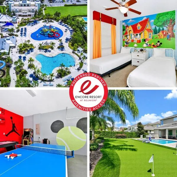 Luxury Home With Themed Rooms, Game Room And Waterpark & Resort Access Near Disney At Encore Resorts Reunion - 260Cl, Hotel in Kissimmee