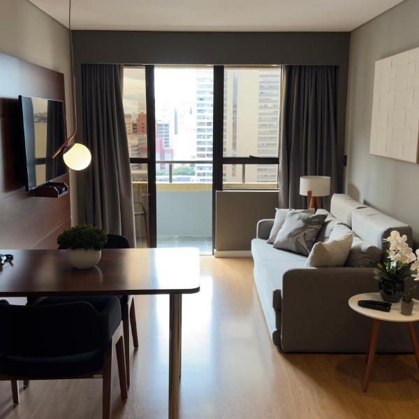 Ótimo apartamento Batel até 4 pessoas! Apartamento em hotel serviço 24h