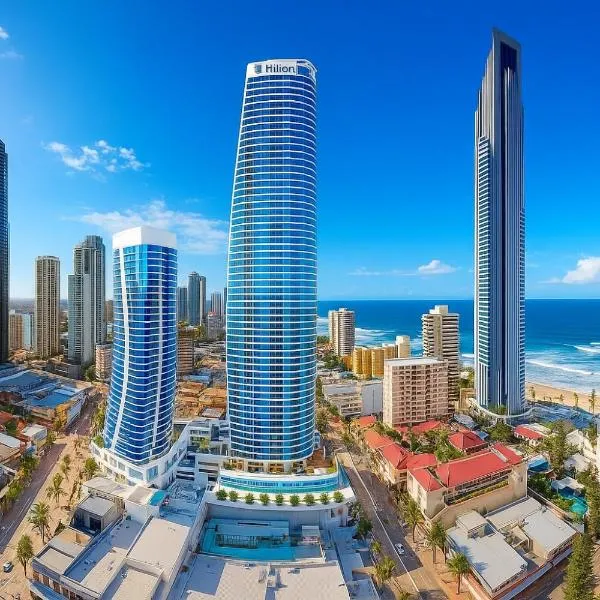 Entire 2 bdrm apt in Hilton Surfers Paradise -7, hotel v destinaci Gold Coast