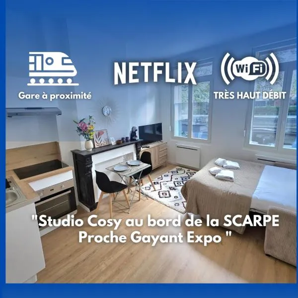 Studio le Lac - Netflix Wifi Parking Gare - Douai, hotel in Douai