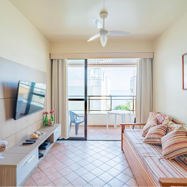 C106 Lindo apartamento de 2 quartos com vista lateral para o mar