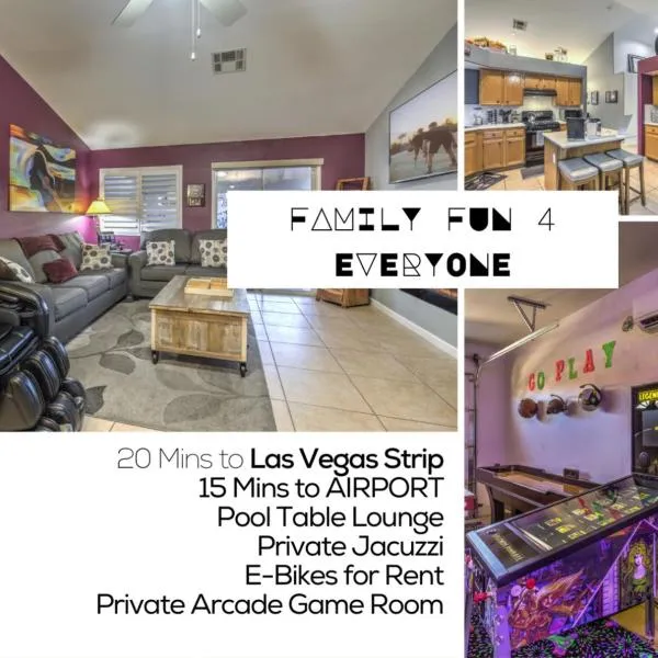 Family Fun for Everyone in Las Vegas- 4 Bedrooms, Billiards, Game Room, hotel in Las Vegas