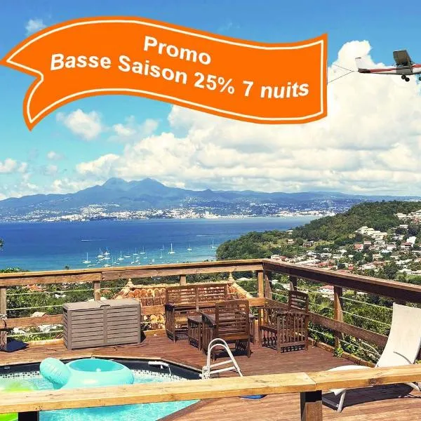 Spot idéal en Famille ou Amis - Piscine, Vue Mer et Calme - Anse à l'Âne, hotel in Les Trois-Îlets