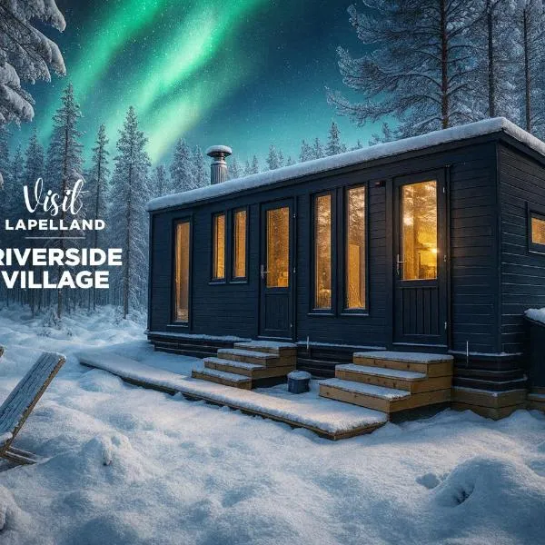 Visit Lapelland - Riverside Village with a Nature View, Fireplace, Sauna, Kitchen, hotel in Äkäslompolo