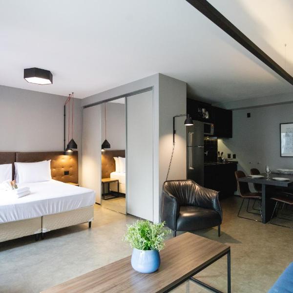 Studios por temporada, piscina, lazer e vaga de garagem no Brooklin