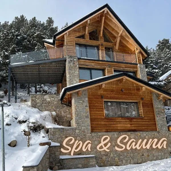Chalet cosy Spa & Sauna privatifs Les Angles, hotel in Les Angles