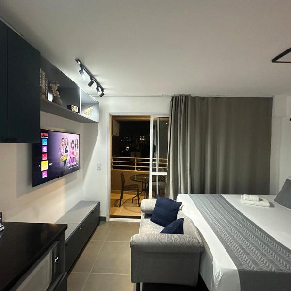 Studio moderno em Perdizes com Piscina e Academia na cobertura e Coworking próximo Allianz Parque e Albert Einsten