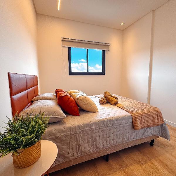 Apto com 1 quarto e sacada com churrasqueira