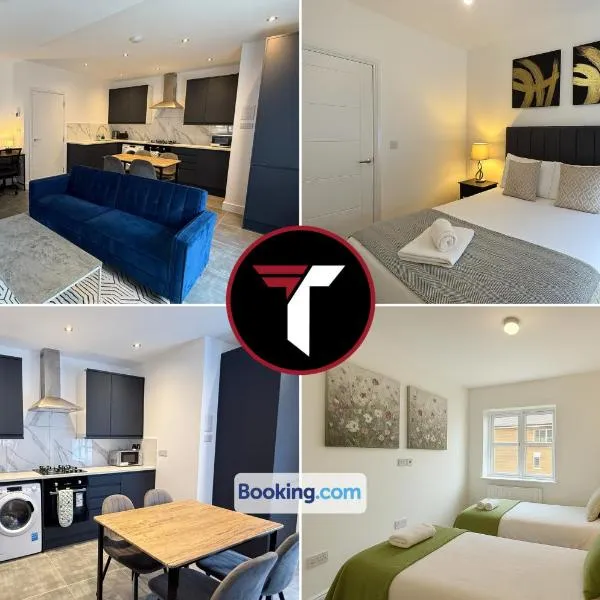 Spacious 2 Bed 2 Bath Flat with Free parking, hotel in Aldershot