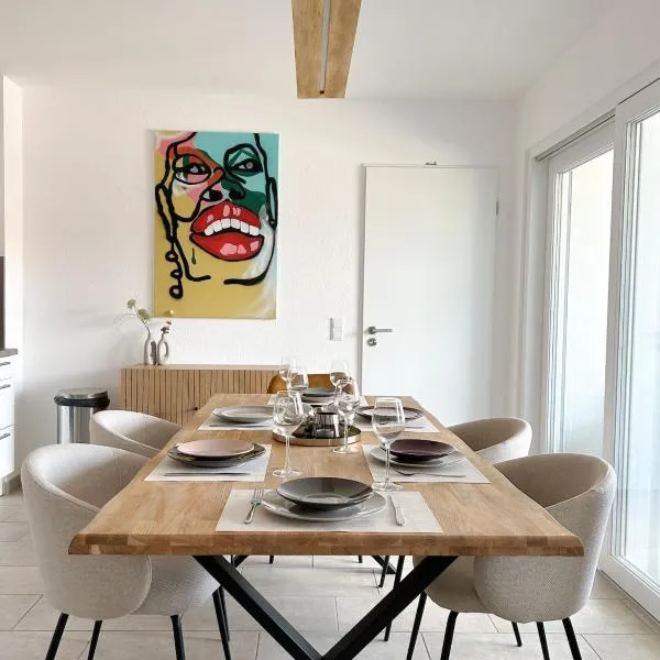 Ferienwohnung in Ahaus für 6 Gäste mit 2 Bädern und Loggia，阿豪斯的飯店