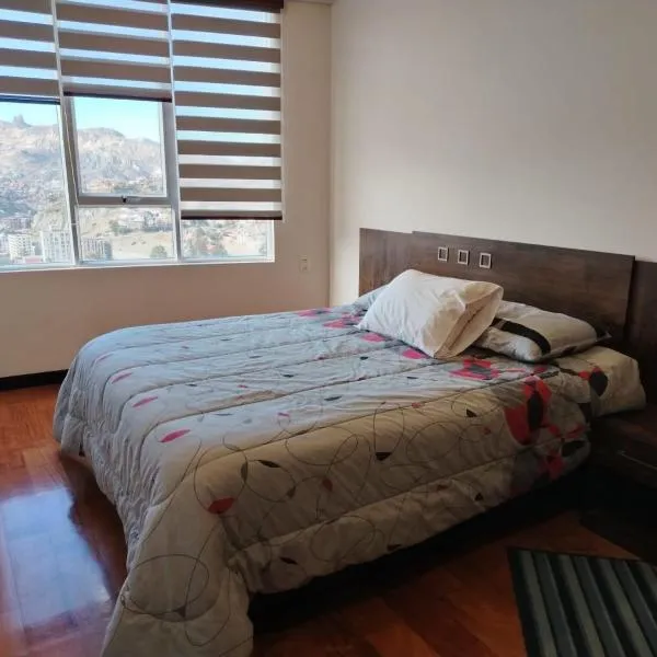 Muy cerca de embajada de Venezuela, moderno y acogedor apartamento, hotel en La Paz