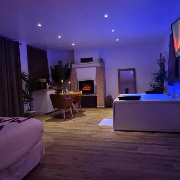 Escapade en amoureux loft de charme jacuzzi et jardin privatif proche Paris, Hotel in Saint-Prix
