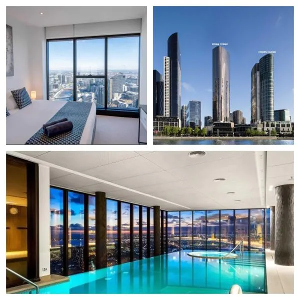 Prima Tower - Premium Apartment with City and Flames Views、メルボルンのホテル