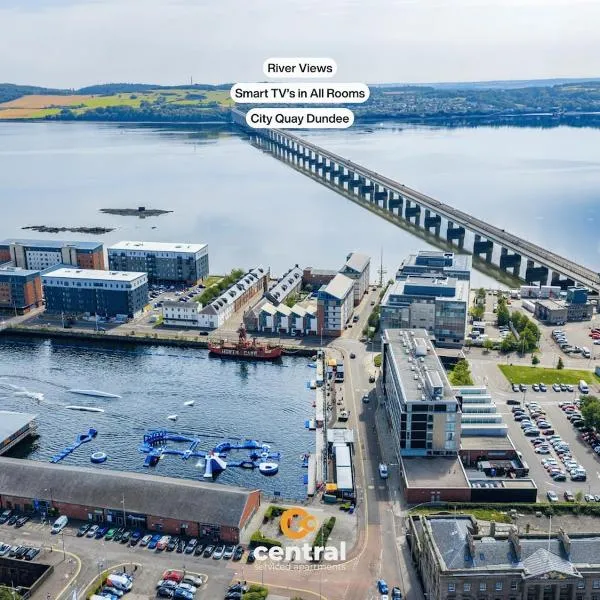 River Tay Views by CENTRAL SERVICED APARTMENTS - City Quay - 2 Bedrooms - 2 Bathrooms - Dedicated Parking Space - Fully Equipped - Walk Away From Dundee Bus & Train Station - Close to City Centre with Beautiful River Tay Views and Balcony - Lift Access – hotel w mieście Dundee