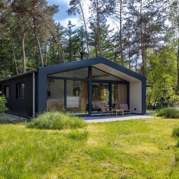 Design bungalow met wellness in parkbos，位于Giethmen的酒店