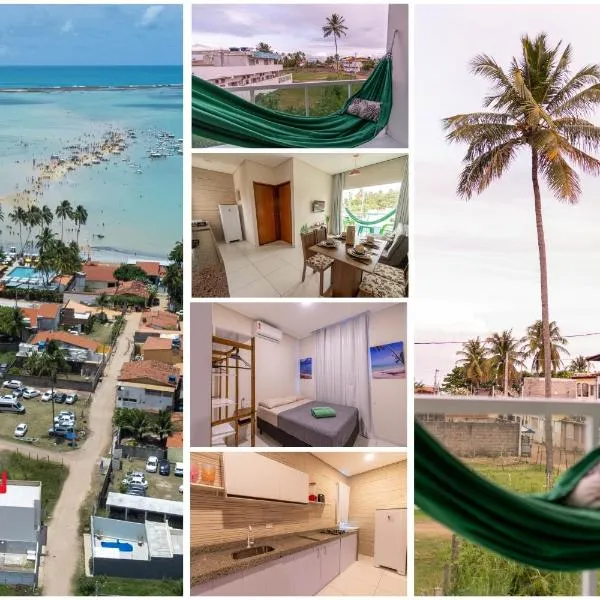 Flats Mar'Bella VARANDA pra RELAXAR e PRAIA pra CURTIR, com GARAGEM e COZINHA EQUIPADA, hotel in Maragogi