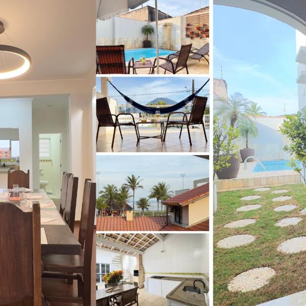 Paraiso a Beira Mar - Sobrado com 6 Suites, Piscina, Ar Condicionado, Wi-Fi, Churrasqueira e Vista para as Montanhas