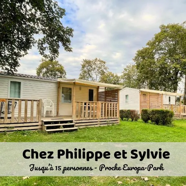Chez Philippe et Sylvie - 3 bungalows pour 5 proches Europa Park, hotel in Boofzheim