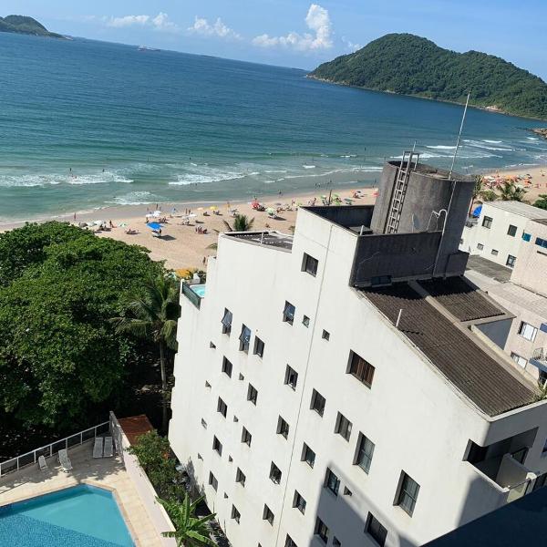 Apto Pé na Areia melhor praia do Guarujá, Tombo 2 dormitórios com suíte