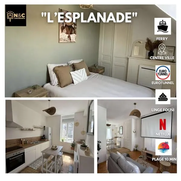 L'esplanade - 2 chambres -proche gare centre ville- CNPE, hotel v destinaci Calais