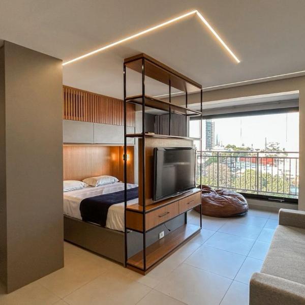 Flat Planejado com Linda Vista e Escritório