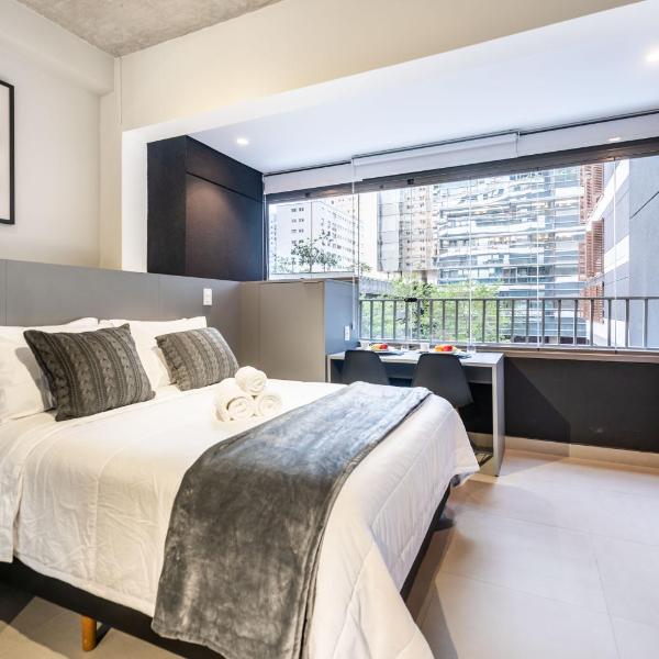 BHaus On Augusta na melhor região dos Jardins - Silencioso - 3o andar - Academia - Lavanderia - Coworking - AG32