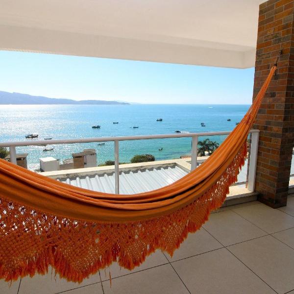 Flat Vista para o Mar e Piscina em Bombinhas 1082