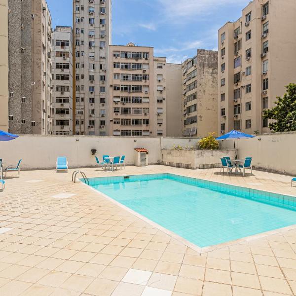 Flat Copacabana - Área de lazer e varanda - Foto 4