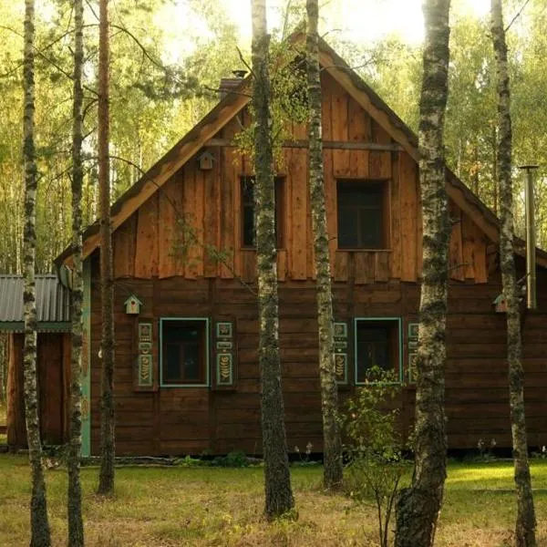 Biały Las Magiczna Stara Chata Puszcza Białowieska, hotel in Starzyna