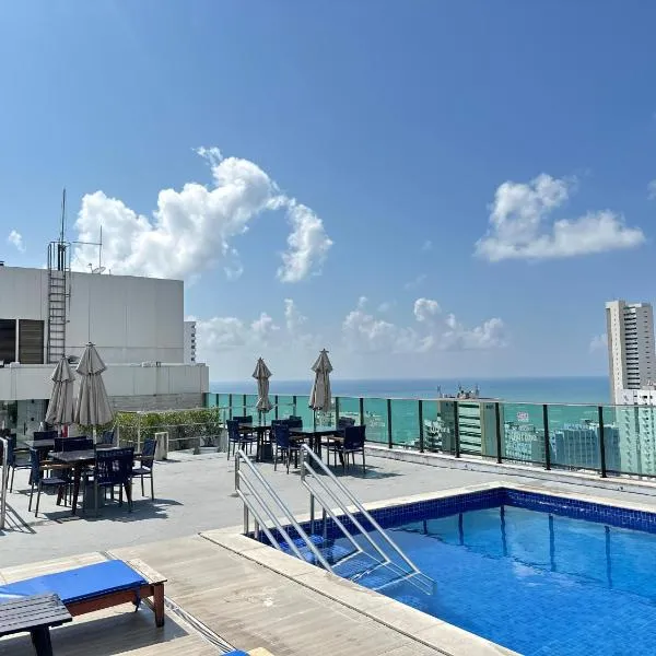 Flat Vista Mar em Boa Viagem - Andar Alto, Piscina e Wi-Fi Rápido, hotel a Recife