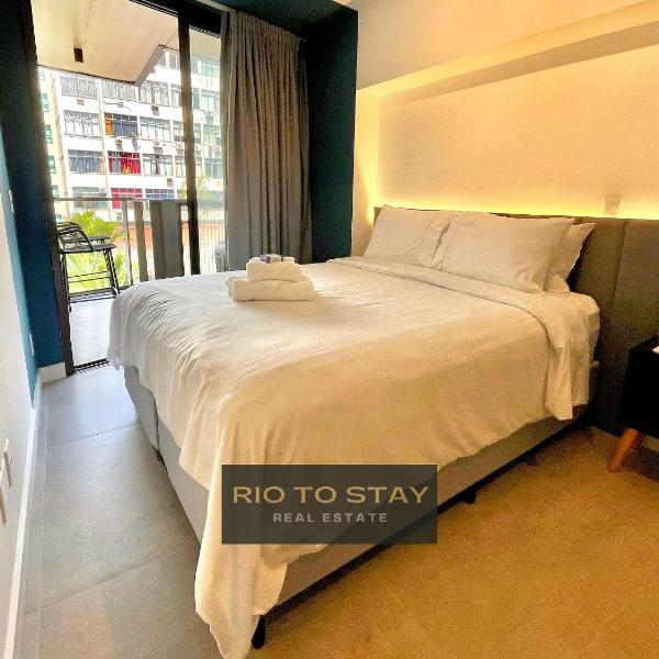 Studio Leblon - Novo, varanda, piscina e gym.