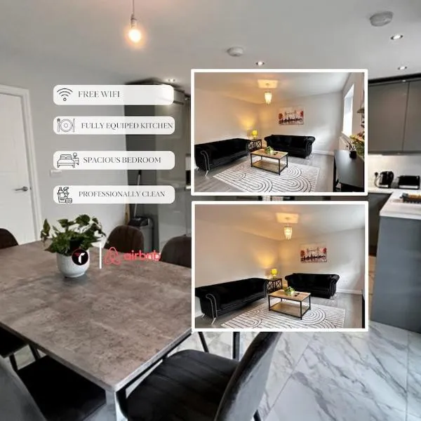 Spacious 4 Bedroom House for 8 Guests Ideal for Families and Contractors, WIFI and Free Parking, hotel in Aldershot