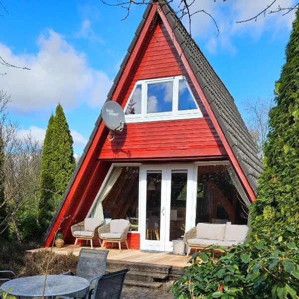 Nurdachhaus mit Kaminofen und großem Grundstück, hotel in Faßberg