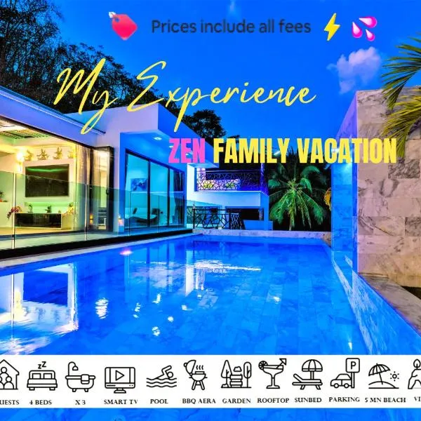 Zen Luxury Villa Phuket 4BR-3BA, Mineral immersion pool, dedicated children's zone, Smart tech, Spacious rooftop, commanding mountain views, hotel in Rawai Beach