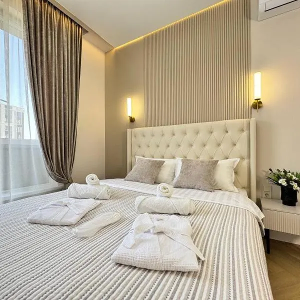 Luxury 2BR Apartment with Stunning View, Estet Residence near MEGA Mall, hotel v destinaci Almaty