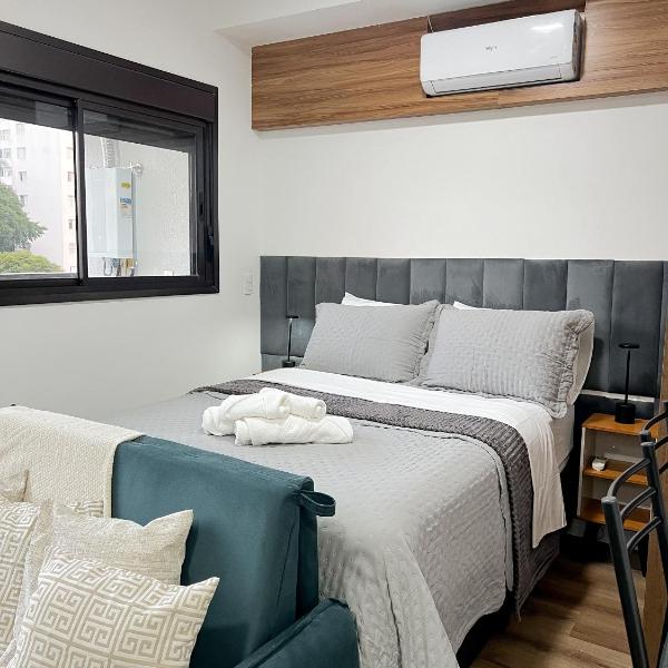 Soul Brooklin - Sinta-se em casa-Studio mobiliado em SP a 230m do metro Brooklin, prox Consulado USA, Aut Interlagos e Morumbi Shopping