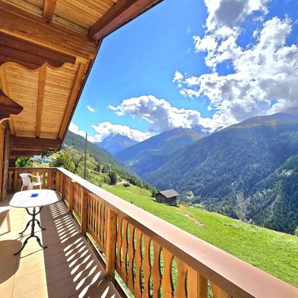Appartement l'Arzinol avec vue panoramique, St-Martin VS, Val d'Hérens, hotel en Eison