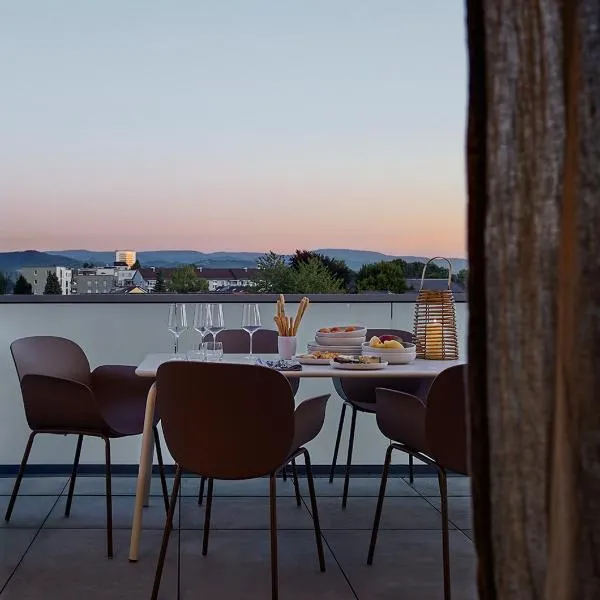 MATT ' Penthouse mit Dachterrasse & Weinbergblick, מלון באופנבורג