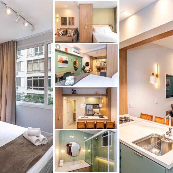 Studio em Copanema, totalmente reformado, moderno, com wifi, Alexa, a 200m da praia