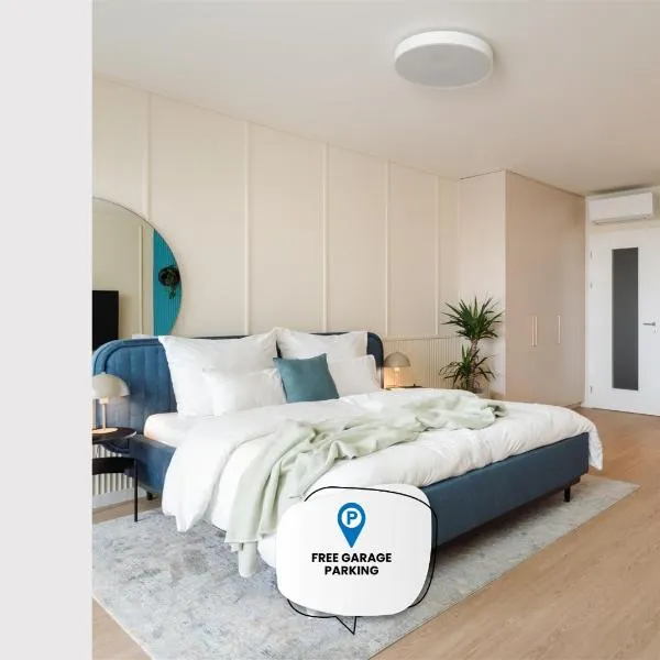 Good Vibe Studio near Metro - Garage, Air-Conditioning, Vinyl player, hotel in Prague