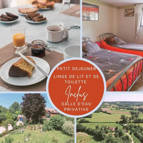 Chambres et table d'hôtes Floromel La Souterraine en rez de chaussee, viešbutis mieste La Suterenas