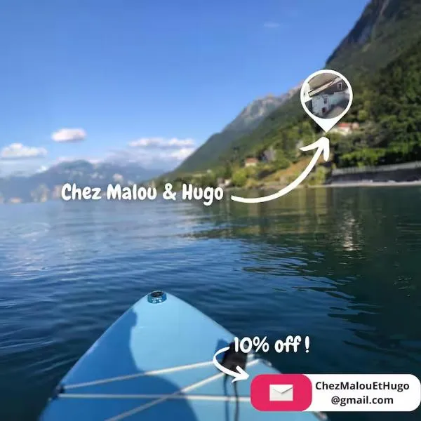 Chez Malou & Hugo vue lac proche Suisse & stations !, hôtel à Saint-Gingolph