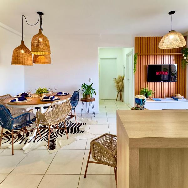 Aptos a 150m da PRAIA, dois quartos, sala de estar, COZINHA COMPLETA, SACADA com CHURRASQUEIRA, WI-FI, PISCINA, PORTARIA 24h, PLAYGROUND e QUADRA DE ESPORTES - Foto 5
